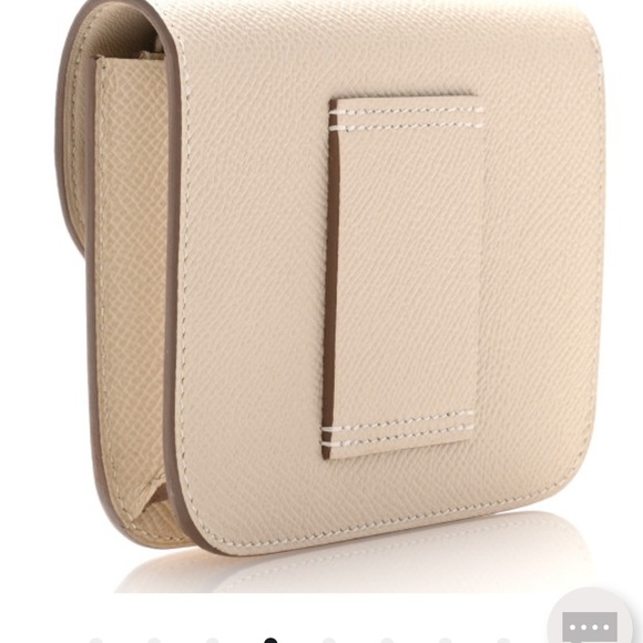 Hermès Epsom (CRAIE)  Constance Cream&Gold crossbody/Clutch /Wallet - Picture 3 of 8